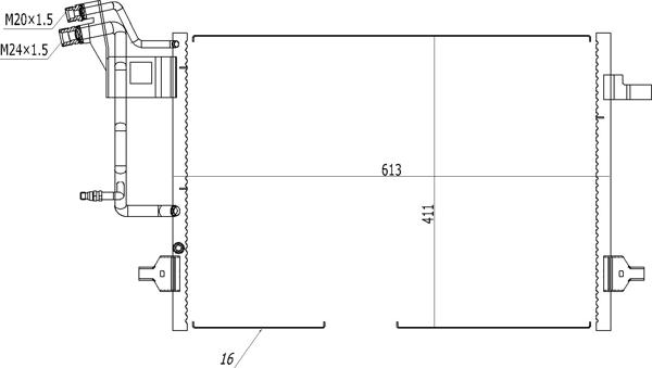 Hart 605 747 - Condenser, air conditioning car-mod.net