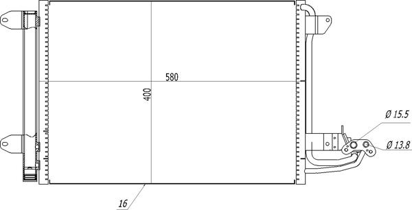 Hart 606 472 - Condenser, air conditioning car-mod.net