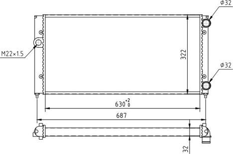 Hart 600 519 - Radiator, engine cooling car-mod.net