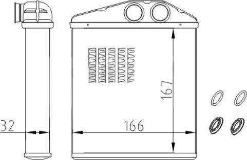 Hart 608 009 - Heat Exchanger, interior heating car-mod.net