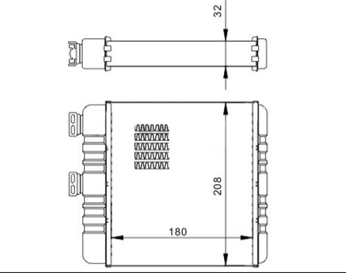 Hart 608 005 - Heat Exchanger, interior heating car-mod.net