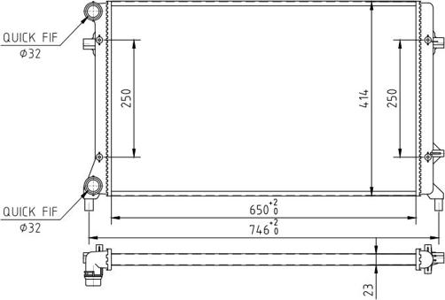 Hart 608 017 - Radiator, engine cooling car-mod.net