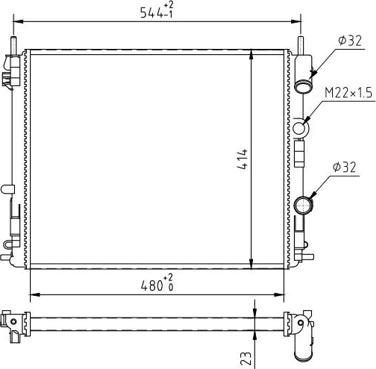 Hart 603 631 - Radiator, engine cooling car-mod.net