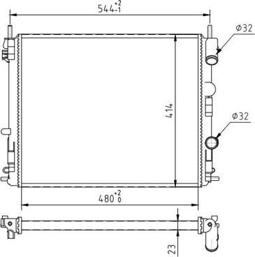 Hart 603 882 - Radiator, engine cooling car-mod.net