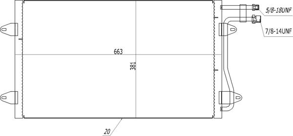 Hart 614 480 - Condenser, air conditioning car-mod.net