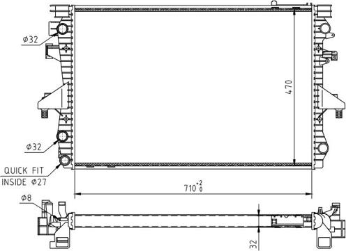 Hart 611 623 - Radiator, engine cooling car-mod.net