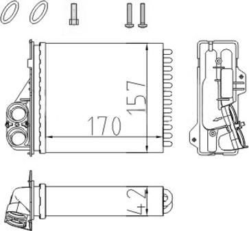 Hart 611 778 - Heat Exchanger, interior heating car-mod.net