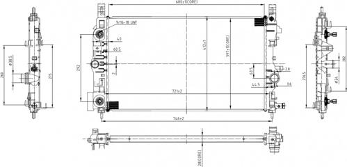 Hart 618 586 - Radiator, engine cooling car-mod.net