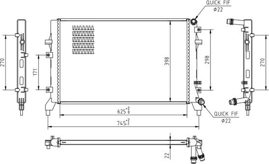 Hart 620 555 - Radiator, engine cooling car-mod.net