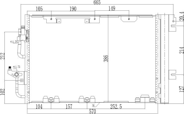 Hart 621 669 - Condenser, air conditioning car-mod.net