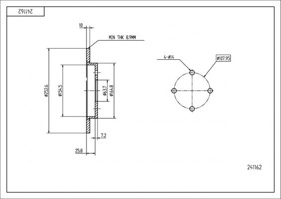 Hart 241 162 - Brake Disc car-mod.net