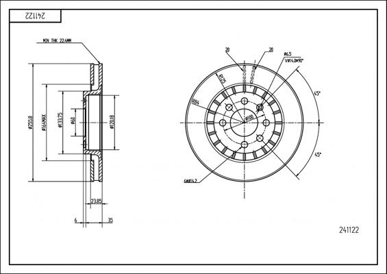 Hart 241 122 - Brake Disc car-mod.net
