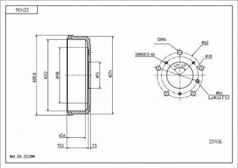 Hart 221 456 - Brake Drum car-mod.net