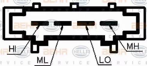 HELLA 9ML 351 332-371 - Resistor, interior blower car-mod.net