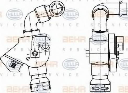 HELLA 9XL 351 341-041 - Control Valve, coolant car-mod.net