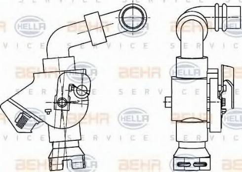 HELLA 9XL 351 341-061 - Control Valve, coolant car-mod.net