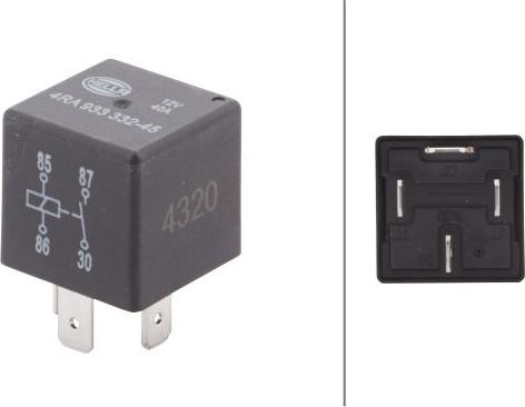 HELLA 4RA 933 332-451 - Relay, main current car-mod.net