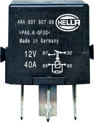 HELLA 4RA 007 507-051 - Relay, main current car-mod.net