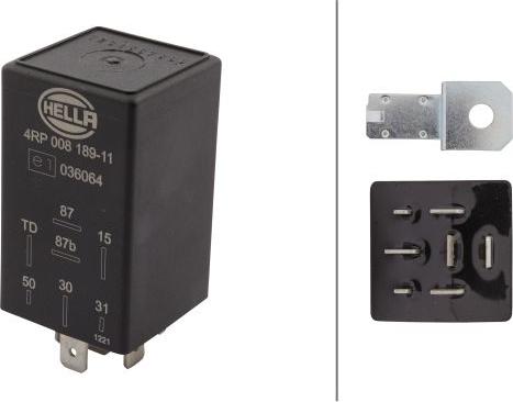 HELLA 4RP 008 189-111 - Relay, fuel pump car-mod.net