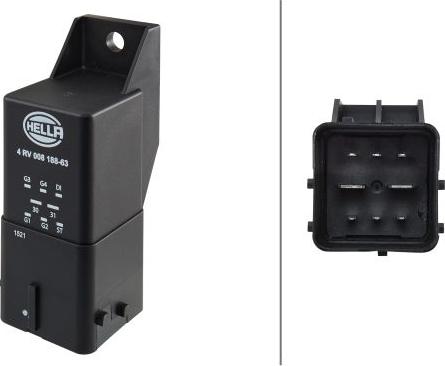 HELLA 4RV 008 188-631 - Relay, glow plug system car-mod.net