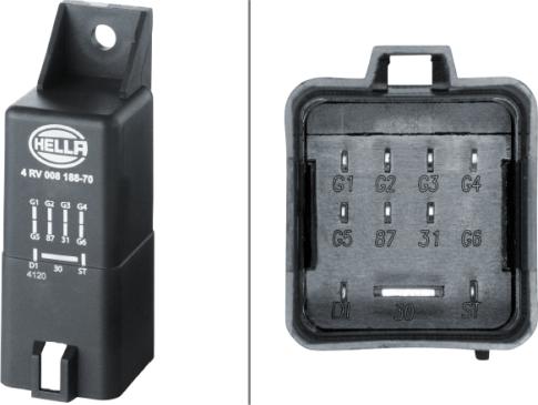 HELLA 4RV 008 188-701 - Control Unit, glow plug system car-mod.net