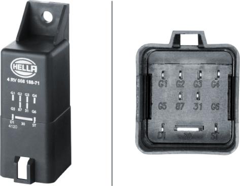 HELLA 4RV 008 188-711 - Control Unit, glow plug system car-mod.net