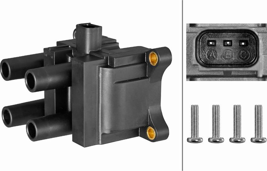HELLA 5DA 358 102-001 - Ignition Coil car-mod.net