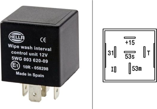 HELLA 5WG 003 620-097 - Relay, wipe / wash interval car-mod.net