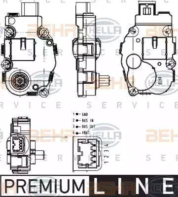 HELLA 6NW 351 344-041 - Control, blending flap car-mod.net