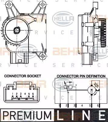 HELLA 6NW 351 344-021 - Control, blending flap car-mod.net