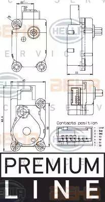 HELLA 6NW 351 329-651 - Control, blending flap car-mod.net