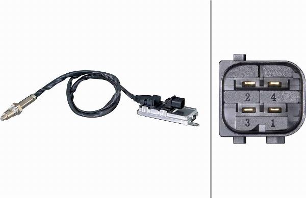 HELLA 6PN 358 186-511 - NOx Sensor, urea injection / catalyst car-mod.net