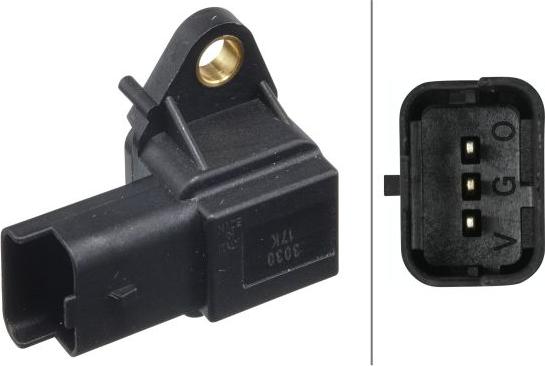 HELLA 6PP 009 400-411 - Sensor, boost pressure car-mod.net