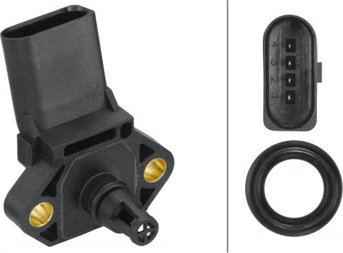 HELLA 6PP 009 400-551 - Sensor, boost pressure car-mod.net