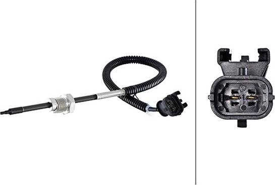 HELLA 6PT 358 181-921 - Sensor of exhaust gas Temperature car-mod.net