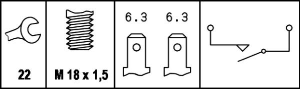 HELLA 6ZF 003 272-011 - Reverse light Switch car-mod.net