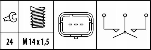 HELLA 6ZF 181 612-071 - Reverse light Switch car-mod.net