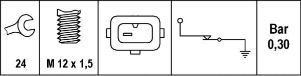 HELLA 6ZL 006 097-001 - Sender Unit, oil pressure car-mod.net