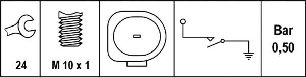 HELLA 6ZL 008 280-001 - Sender Unit, oil pressure car-mod.net