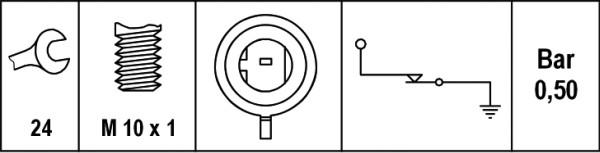 HELLA 6ZL 008 780-011 - Sender Unit, oil pressure car-mod.net