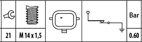 HELLA 6ZL 003 259-401 - Sender Unit, oil pressure car-mod.net