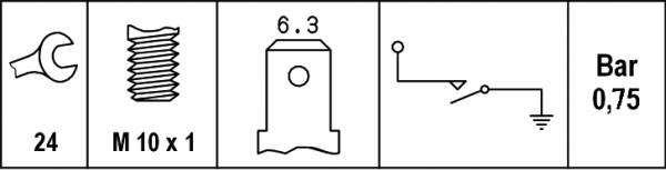 HELLA 6ZL 003 259-481 - Sender Unit, oil pressure car-mod.net