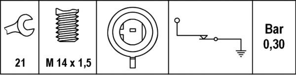 HELLA 6ZL 003 259-601 - Sender Unit, oil pressure car-mod.net