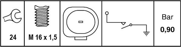 HELLA 6ZL 003 259-721 - Sender Unit, oil pressure car-mod.net