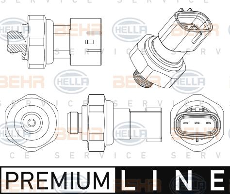 HELLA 6ZL 351 005-521 - Pressure Switch, air conditioning car-mod.net