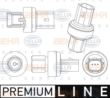 HELLA 6ZL 351 005-711 - Pressure Switch, air conditioning car-mod.net