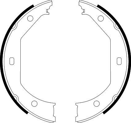 HELLA 8DA 355 050-381 - Brake Shoe Set, parking brake car-mod.net