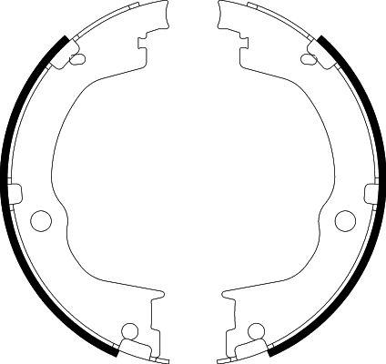 HELLA 8DA 355 050-791 - Brake Shoe Set, parking brake car-mod.net