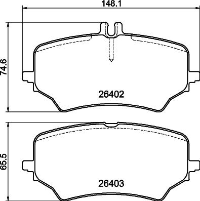 HELLA 8DB 355 044-361 - Brake Pad Set, disc brake car-mod.net