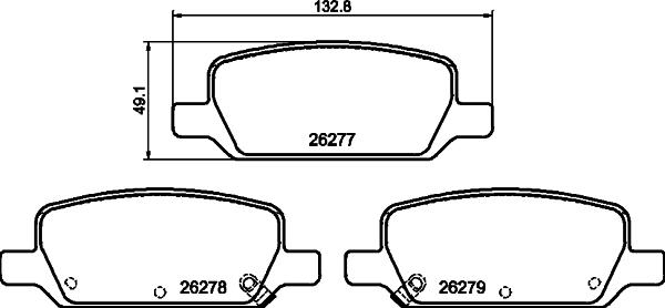 HELLA 8DB 355 040-951 - Brake Pad Set, disc brake car-mod.net